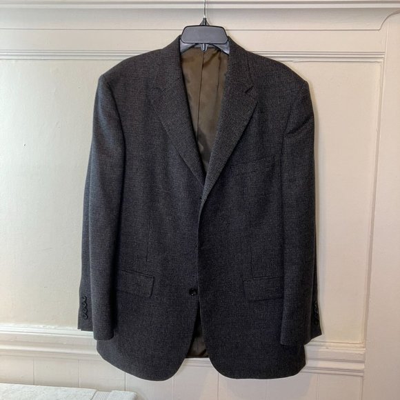 OSCAR de la Renta Mens Lambswool Three Button Blazer Jacket Size 42R Blue NEW - Picture 10 of 12